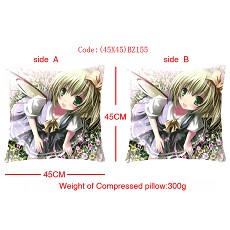 The anime girl double sides pillow(45x45CM)