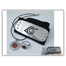 Naruto headband+necklace+ring