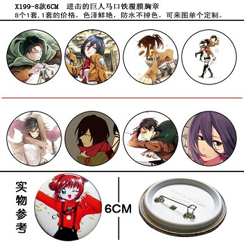 Attack on Titan pins(8pcs a set)X199