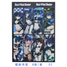 Black rock shooter bookmarks(8pcs a set)