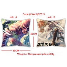 Attack on Titan double side pillow(45X45)BZ819