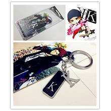 K anime key chain(black)