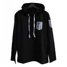 Attack on Titan black long sleeve hoodie