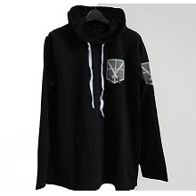 Attack on Titan black long sleeve hoodie