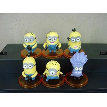  	Despicable Me anime figure keychains(6pcs a set) 