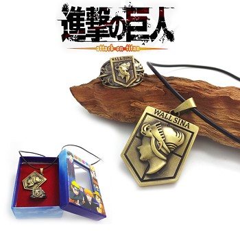 Attack on Titan ring+necklace