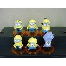 Despicable Me anime figure keychains(6pcs a set)