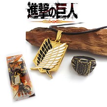 Attack on Titan necklace+ring