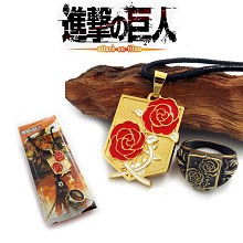 Attack on Titan ring+necklace