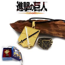 Attack on Titan ring+necklace