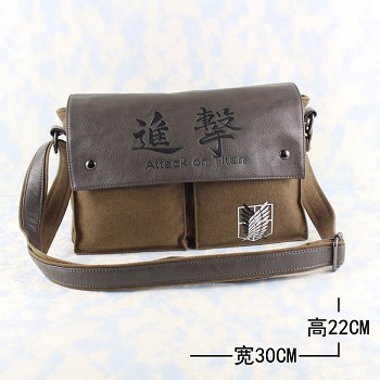 Attack on Titan anime canvas satchel shoulder bag