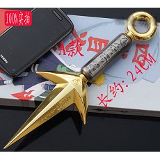 Naruto cosplay metal weapon kunai（gold）