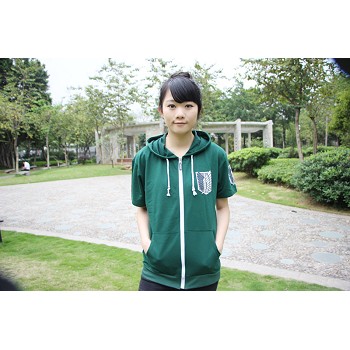 Attack on Titan short sleeve thin hoodie cloth