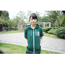 Attack on Titan short sleeve thin hoodie cloth