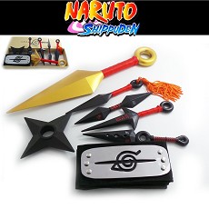 Naruto cos headband+6pcs weapons a set