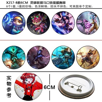 League of Legends pins brooches set(8pcs a set)X217