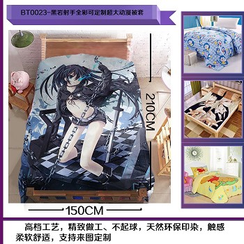 Black rock shooter blanket quilt sheet