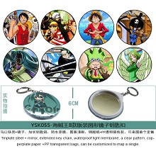 One Piece mirror key chains set(8pcs a set)YSK055