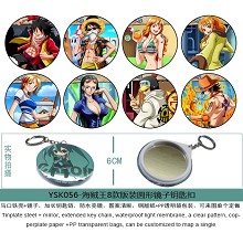 One Piece mirror key chains set(8pcs a set)YSK056