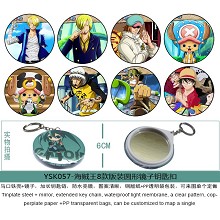 One Piece mirror key chains set(8pcs a set)YSK057