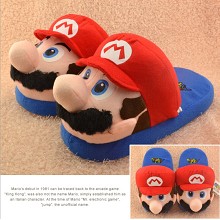 Super Mario plush slippers a pair