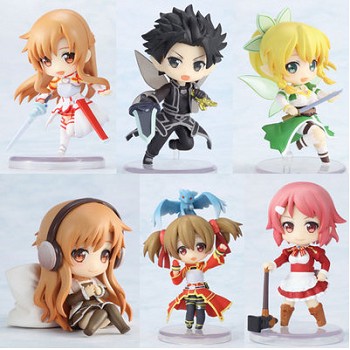 Sword Art Online figures(6pcs a set)