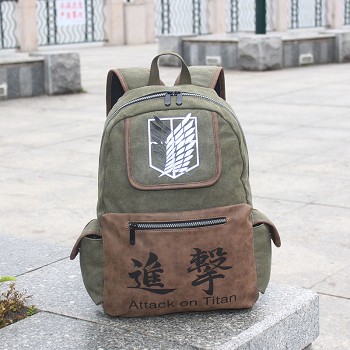 Attack on Titan canvas backpack bag