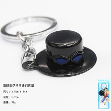 One Piece Sabo hat key chain