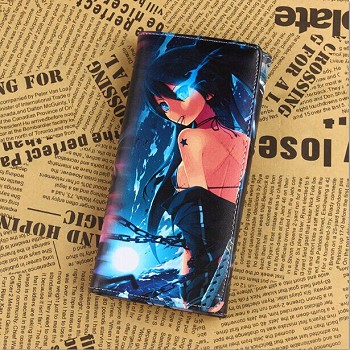 Black rock Shooter pu long wallet