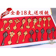 Fairy Tail key chains set(18pcs a set)