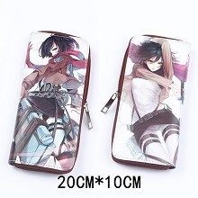 Attack on Titan anime pu long wallet/purse