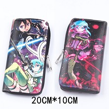 Sword Art Online anime pu long wallet/purse