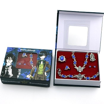 Kuroshitsuji anime bracelet+rings a set