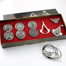 Assassin's Creed necklace+pin a set