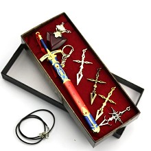 Fate Stay Night anime weapon+necklaces a set