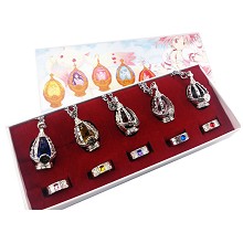 Puella Magi Madoka Magica anime necklaces+rings a set