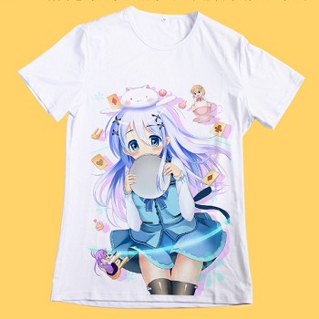 Is the order a rabbit? anime micro fiber t-shirt CBTX077