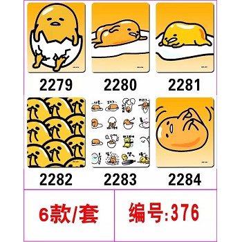 Gudetama anime mouse pads set(6pcs a set)