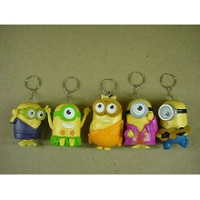 Despicable Me anime figure key chains set(5pcs a s...