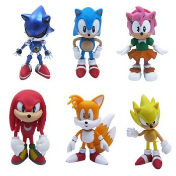 SONIC The Hedgehog figures set(6pcs a set)(OPP bag)