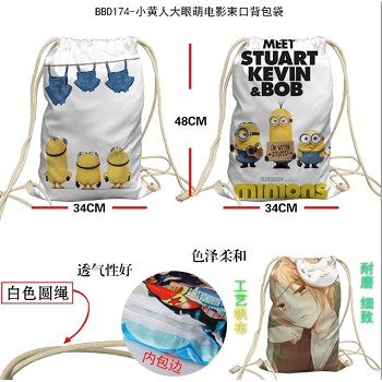 Despicable Me anime drawstring backpack bag