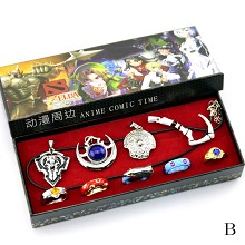 Dota 2 necklaces + key chains set(9pcs a set)