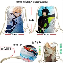 Seraph of the end anime drawstring backpack bag