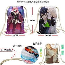 Seraph of the end anime drawstring backpack bag