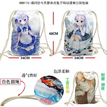 Rabbit House anime drawstring backpack bag