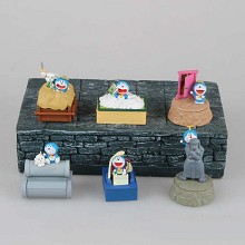 DoraCat Doraemon anime figures set(6pcs a set)