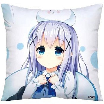 Rabbit House anime two-sided pillow