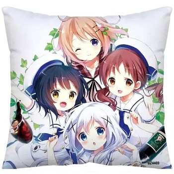 Rabbit House anime two-sided pillow