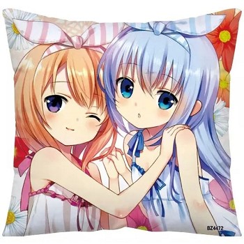 Rabbit House anime two-sided pillow