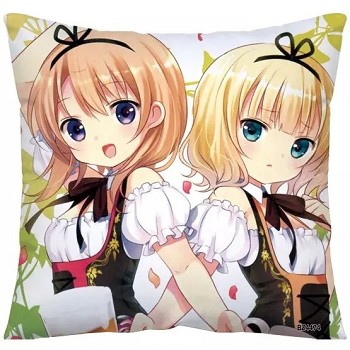 Rabbit House anime two-sided pillow